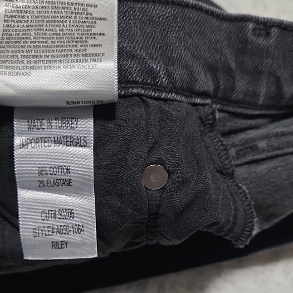 Agolde Dark Gray Women's Straight Leg Jeans - Picture 9 of 9